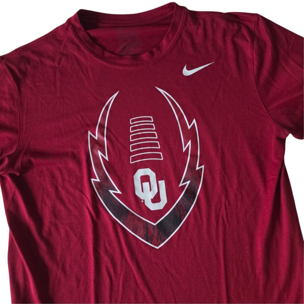Nike Mens Oklahoma Sooners Dri-FIT Graphic T-Shirt Crimson Red Large